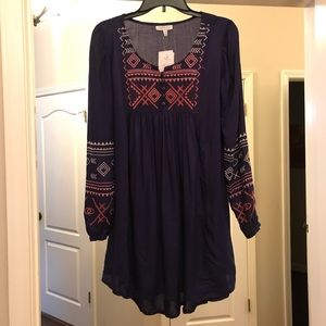 NWT Patrons of Peace indigo blue dress tunic